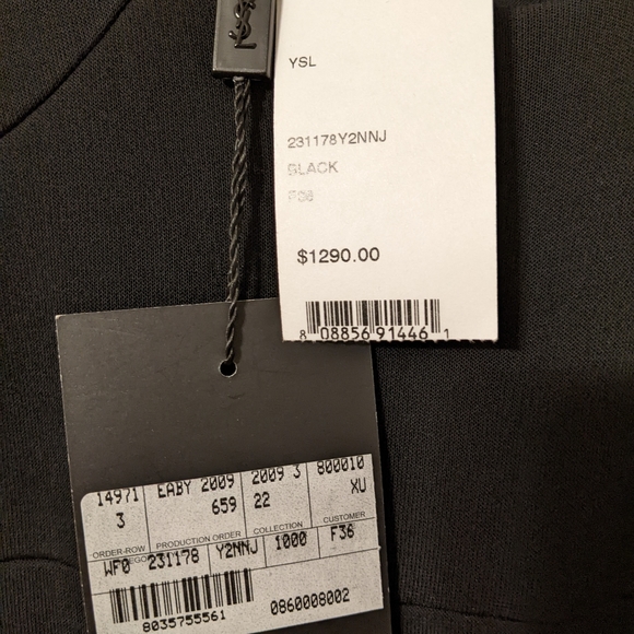 NWT 2009 Yves Saint Laurent Asymmetrical Midi Dress - Picture 4 of 10